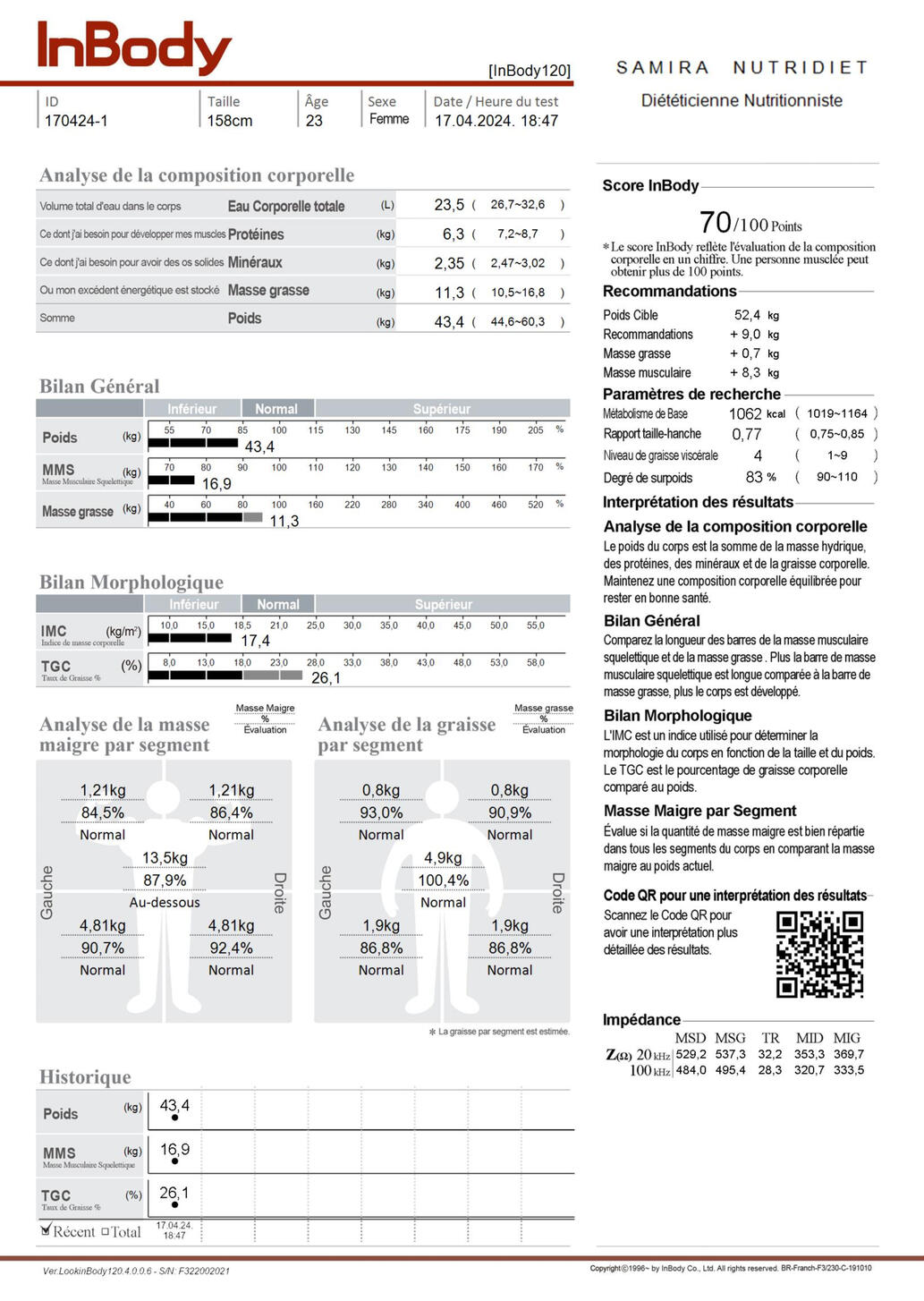 Dénutrition (masse musculaire inférieure)